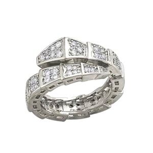 Serpenti Viper Silver Snake Crystal Ring